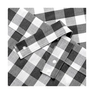 Cortinas de cenefa con lazo a cuadros negros y blancos_4