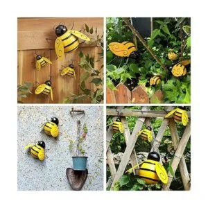 Decoración de pared de metal 4 piezas de hierro 3D_6