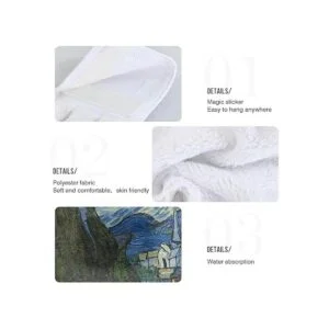 Qilmy Juego de 2 toallas de mano absorbentes con gancho y_5