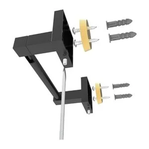 Ruacq Soporte de papel higiénico negro mate soporte de_5