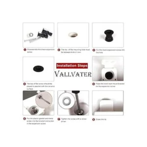 Juego de 6 bisagras de asiento de inodoro tornillos de_6