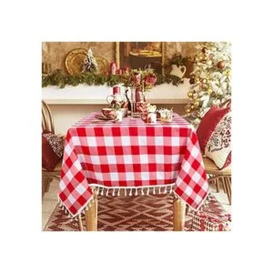 Mantel cuadrado a cuadros de 54 x 54 pulgadas mantel a_1