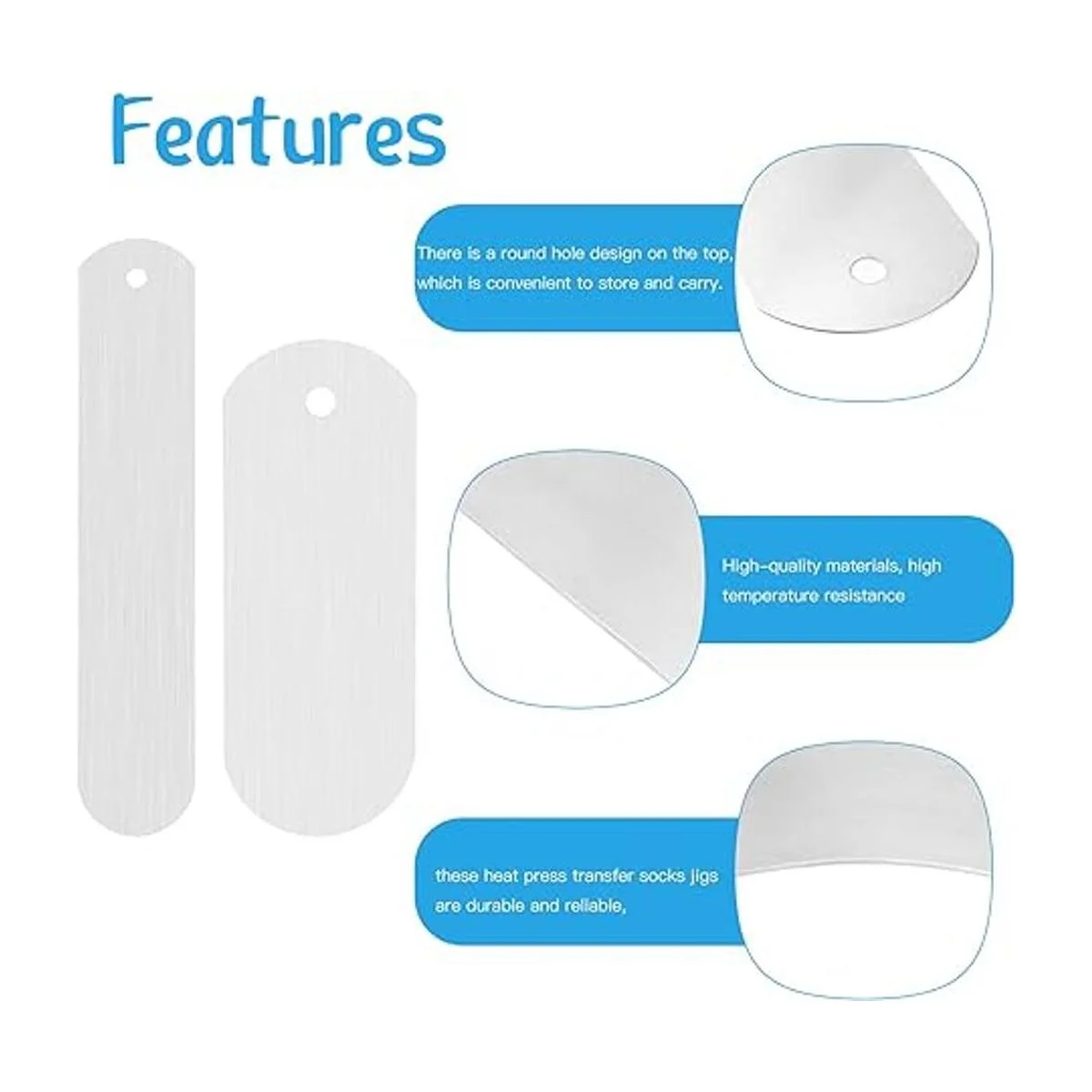 Hotop 4 piezas de calcetines rectos de metal para_2