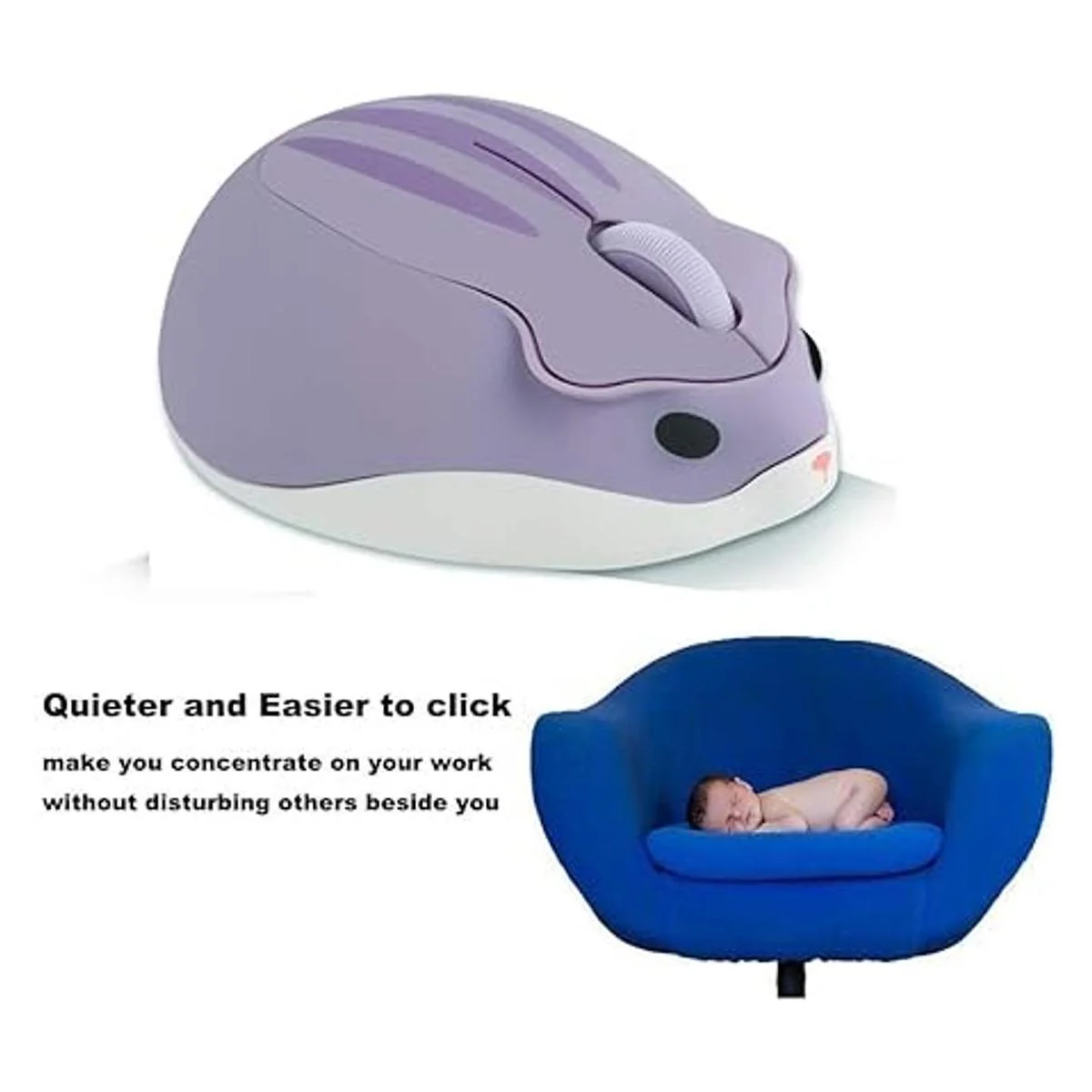 Ratón inalámbrico de 2.4 GHz con forma de hámster menos_3