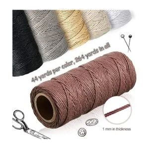 Juego de 6 rollos de hilo de hilo de hilo de lino cuerda_2