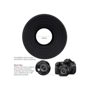 Parasol de silicona para lente de 50 a 2.756 in de_4