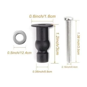 Juego de 6 bisagras de asiento de inodoro tornillos de_3