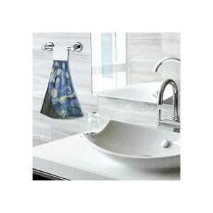 Qilmy Juego de 2 toallas de mano absorbentes con gancho y_7