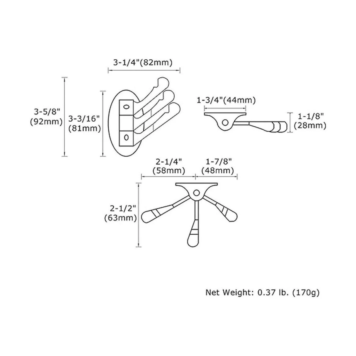 Toallero de oro cepillado soporte giratorio plegable de_2