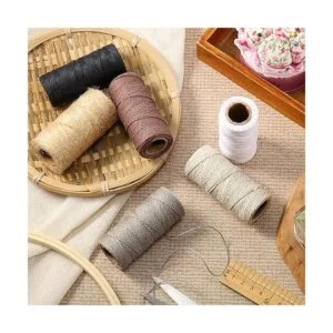 Juego de 6 rollos de hilo de hilo de hilo de lino cuerda_7
