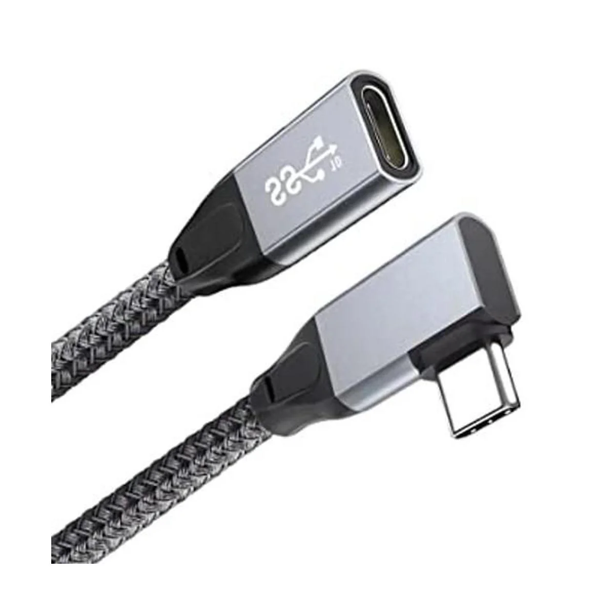 Cable de extensión USB C de 90 grados 6.6 pies de largo_1