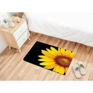 Alfombra de baño blanco y negro Geometries Mr and Mrs_3