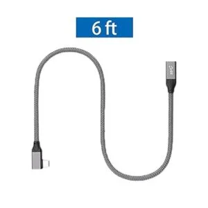 Cable de extensión USB C de 90 grados 6.6 pies de largo_7