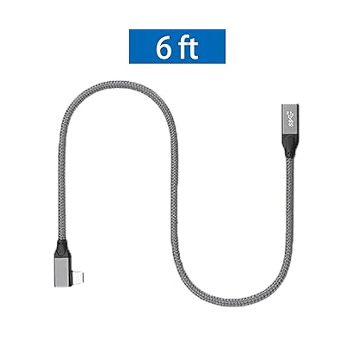 Cable de extensión USB C de 90 grados 6.6 pies de largo_7