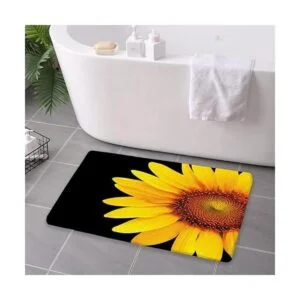 Alfombra de baño blanco y negro Geometries Mr and Mrs_2