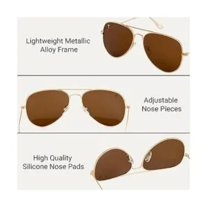 Caribbean Sol Gafas de sol polarizadas estilo aviador_4