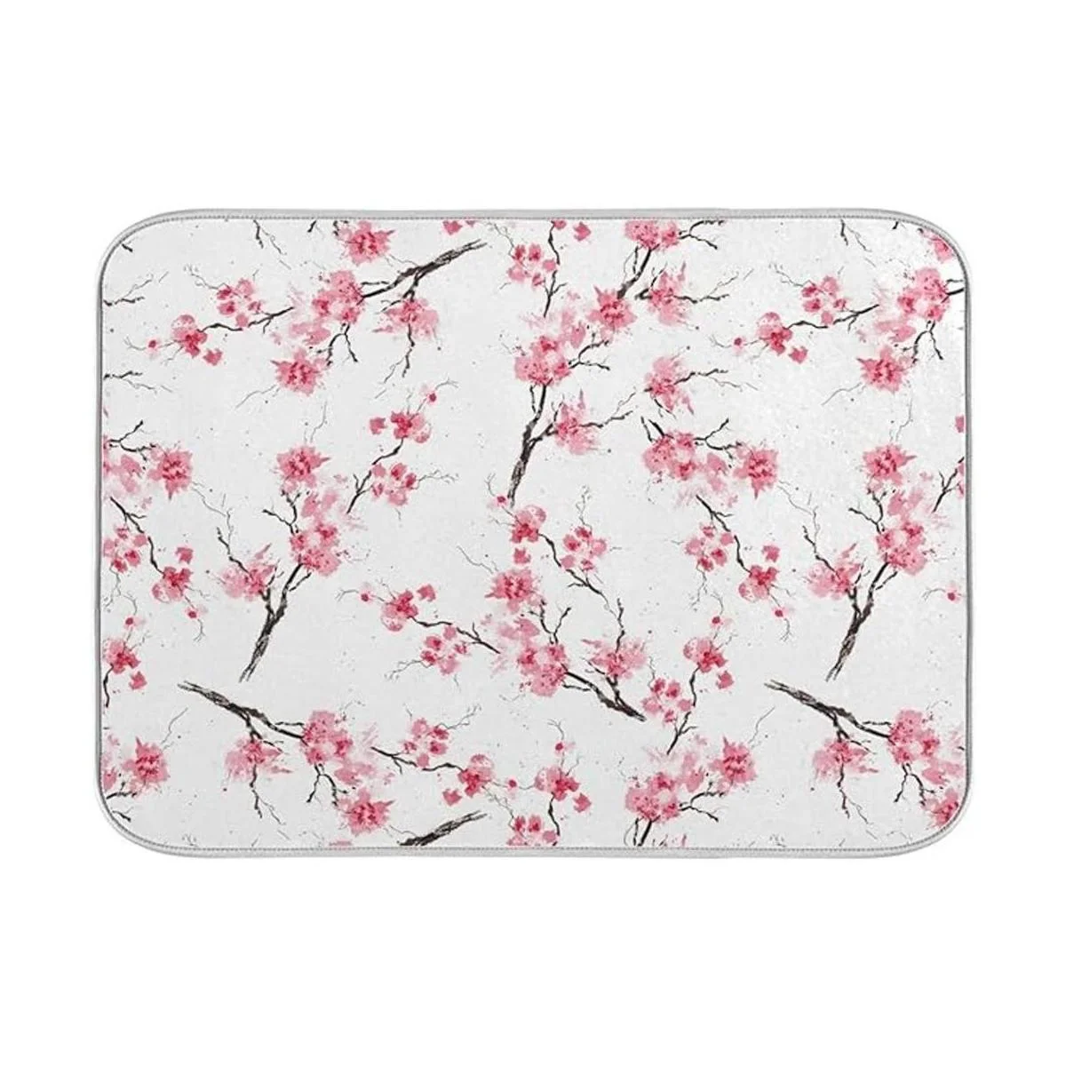 Estera de secado de platos con flores de cerezo 6.3 x 7.1_1