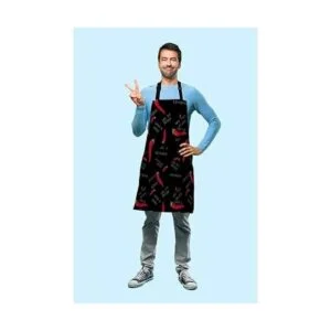 Beabes Delantal de cocina con chile rojo picante con_3