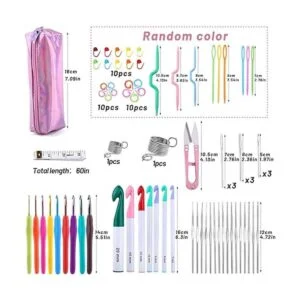 Juego de 87 ganchos de ganchillo ganchos ergonómicos de_2