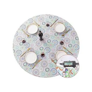 UMINEUX Mantel redondo de vinilo ajustable con bordes_5