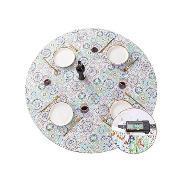 UMINEUX Mantel redondo de vinilo ajustable con bordes_5