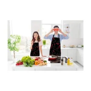 Beabes Delantal de cocina con chile rojo picante con_2