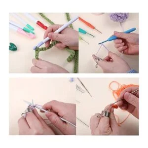 Juego de 87 ganchos de ganchillo ganchos ergonómicos de_5