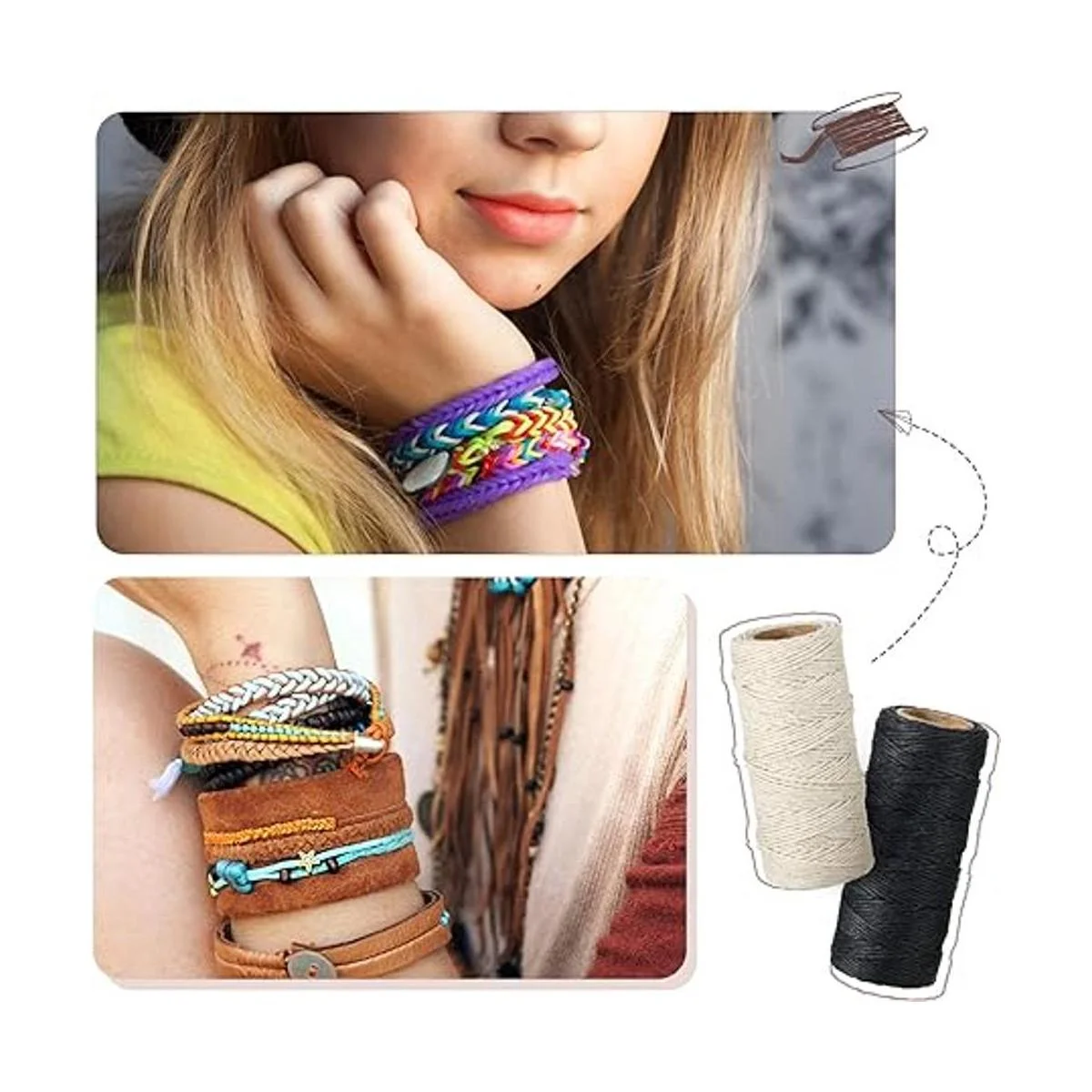 Juego de 6 rollos de hilo de hilo de hilo de lino cuerda_6