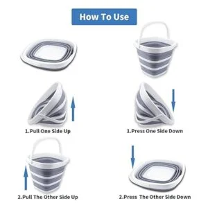 Craftend Cubo plegable cubo de limpieza cubo plegable_4