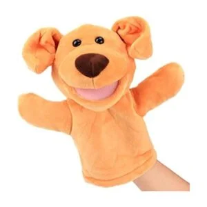 Easfan Marioneta de mano de perro de peluche con boca_1