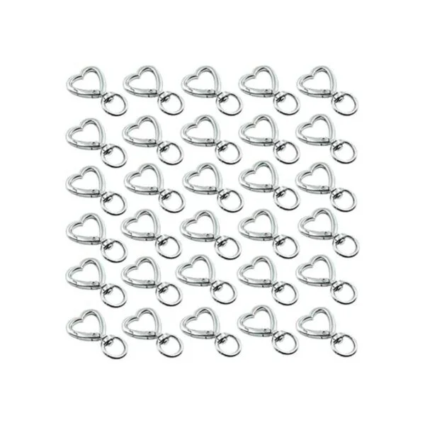 HAN SHENG 30 llaveros de metal en forma de corazón diseño_1