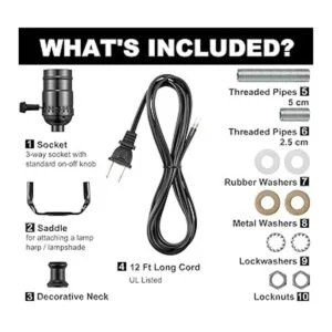 Kit de reconexión de lámpara cable a juego de 12 pies_2