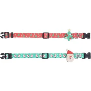 Lamphyface Paquete de 2 collares de perro de Navidad_2