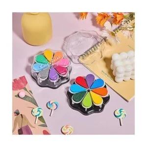 2 cajas de tinta para sellos con forma de pétalo sellos_6