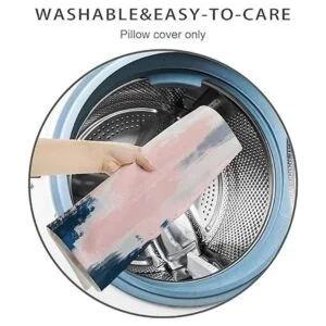 Nebra Fundas de almohada abstractas color rubor y azul_6