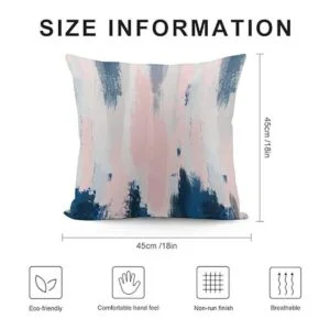 Nebra Fundas de almohada abstractas color rubor y azul_2