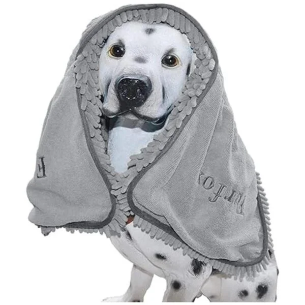 Furfox Toalla absorbente para perro toalla de microfibra_2