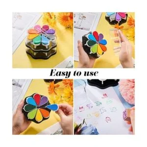 2 cajas de tinta para sellos con forma de pétalo sellos_4