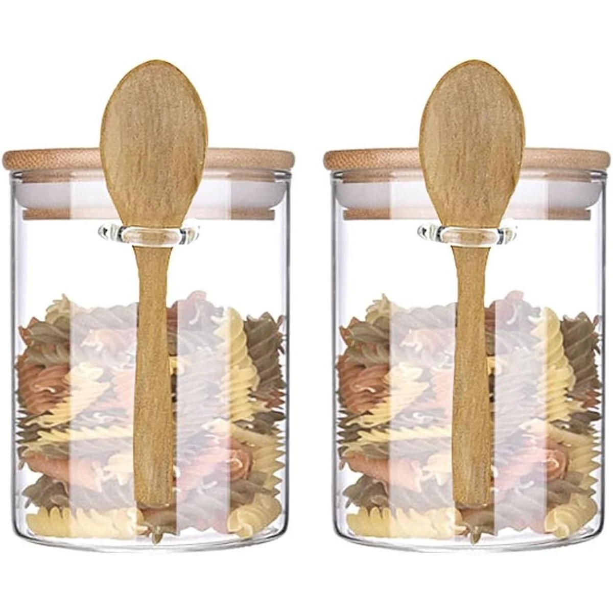 Piscepio Recipientes de vidrio con tapa hermética de_1