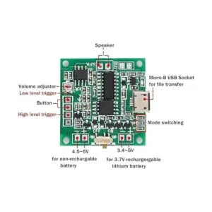 Módulo grabable de sonido de 8 MB con control de botón_4