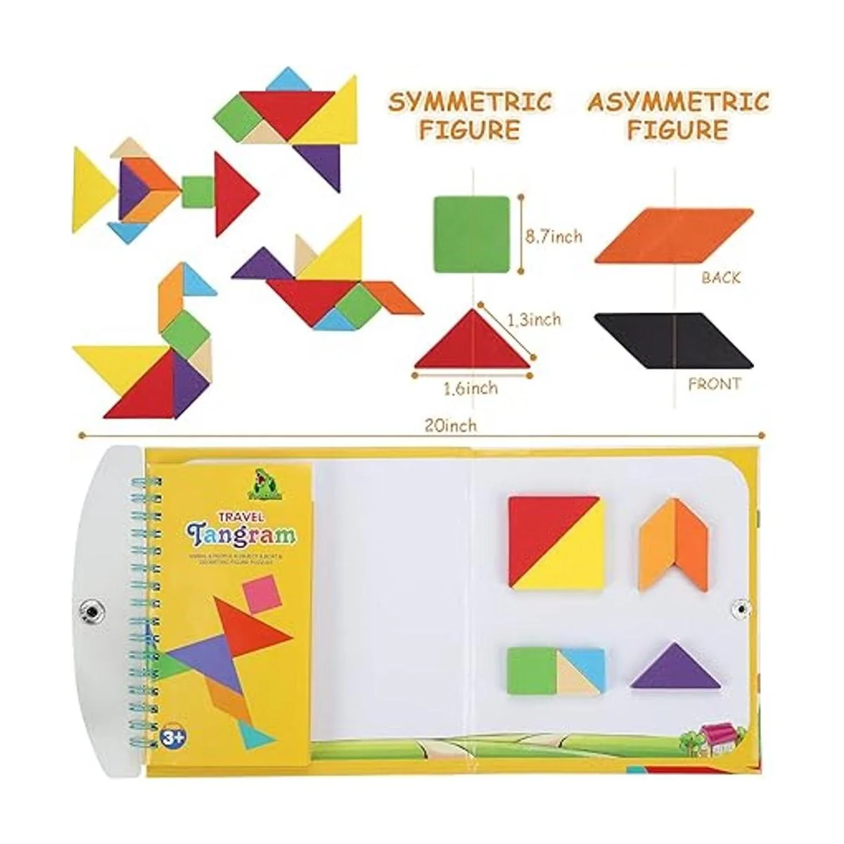 FOOZZILLA Tangram Puzzle Kids Games Bloques magnéticos_2