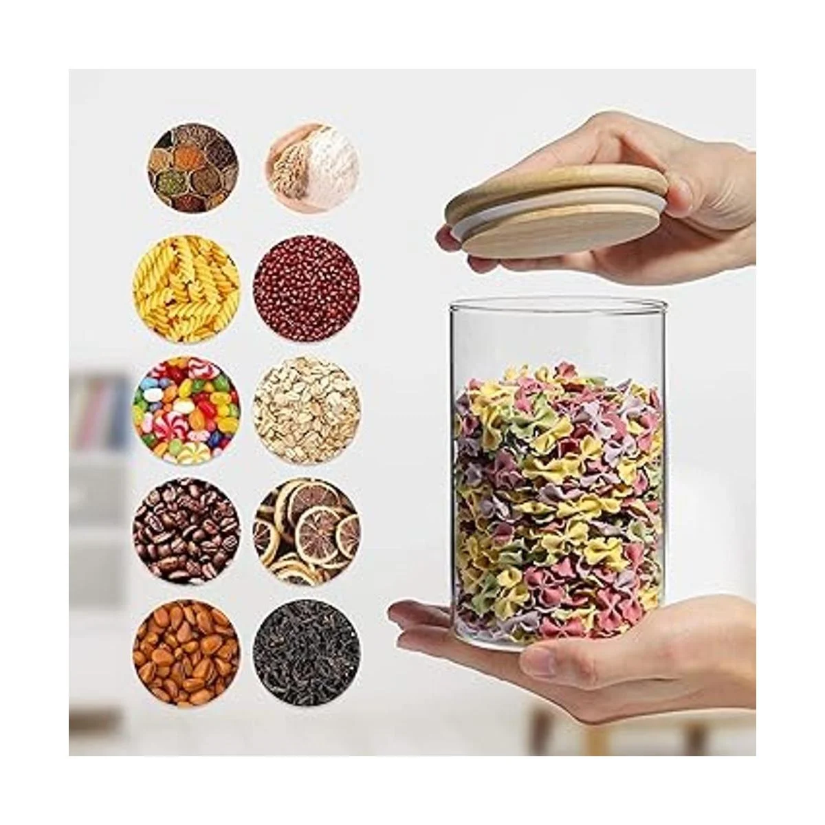 Piscepio Recipientes de vidrio con tapa hermética de_4