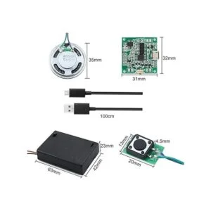 Módulo grabable de sonido de 8 MB con control de botón_3