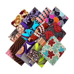 12 piezas de tela con estampado africano trozos de grasa_1