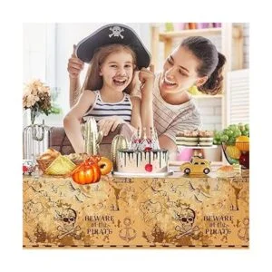 Mantel de fiesta pirata mapa del tesoro cubierta de mesa_5