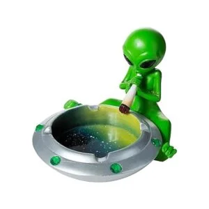 Cenicero sentado para fumar extraterrestre con diseño_2