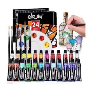 Colorful Juego de pintura de vidrio para manchas con 6_1