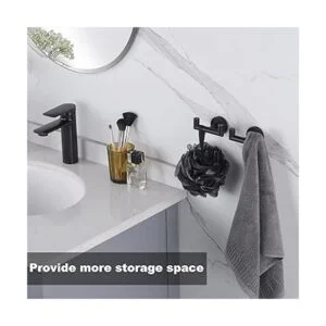 Ganchos de toalla para baño gancho de toalla negro mate_2