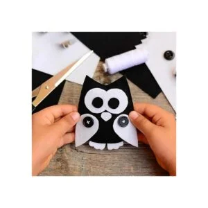 WUWEOT Paquete de 10 hojas de fieltro rígidas negras de_3