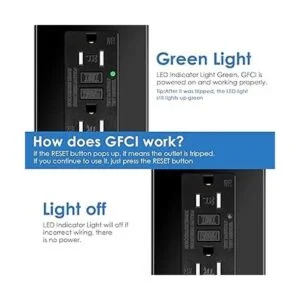 KCMYTONER GFCI Toma de corriente resistente a_3